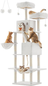 Large Cat Tower with 13 Scratching Posts 2 Perches