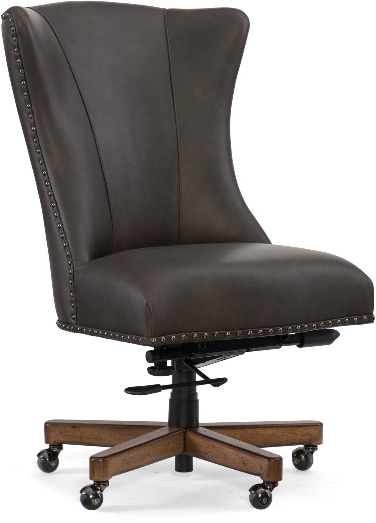 Lynn Leather Home Office Chair in Gray