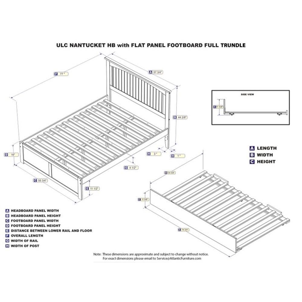 BOWERY HILL Full Platform Panel Bed with Trundle in Espresso