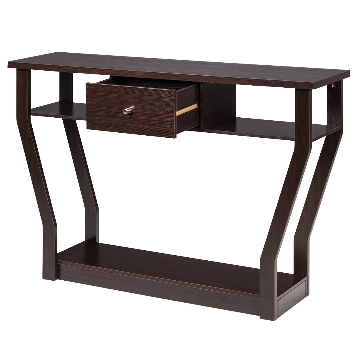 Console Table Modern Easy Assembly Entryway Table W/Storage Drawer and Bottom Shelf