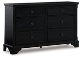 Chylanta Traditional Dresser, Black