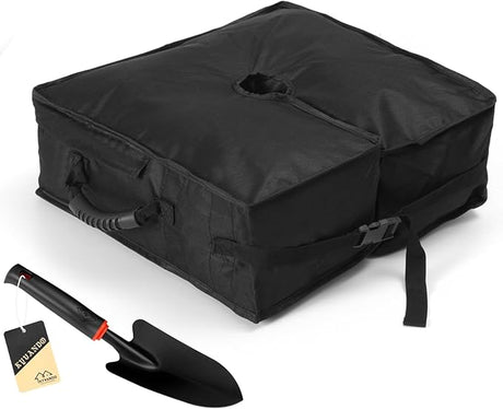 Umbrella Base, 90 lbs, Fits 0-10 ft Umbrellas, Includes Sand Filling Shovel