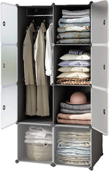 Assemble Clothes Portable Detachable Wardrobe Clothing Organizer Cabinet