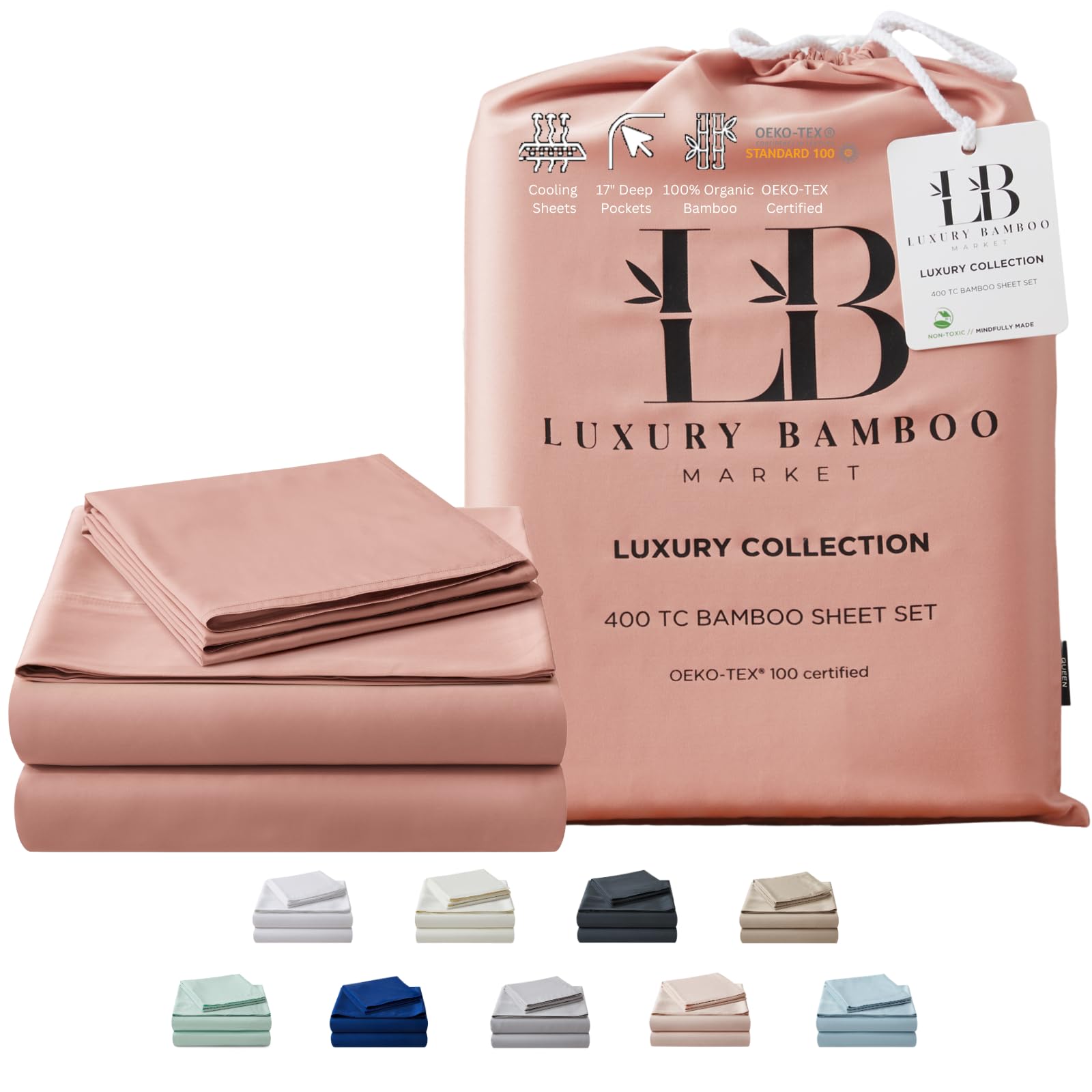 King Size Bed Sheet Set | 100% Viscose Made from Bamboo