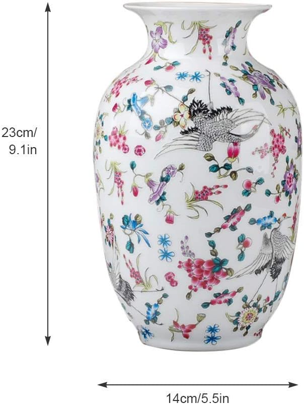 Vases for Decor Vase Ceramic Modern Flowers and Birds High-