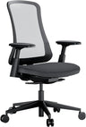 Ergonomic Office Chair with Foam Cushion & Adjustable Armrests - White
