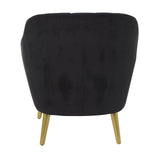 Deco 79 Polyester Living Room Accent Chair Side Chair, Corner Chair 30" x 28" x 32", Black