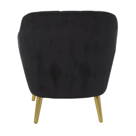 Polyester Living Room Accent Chair Side Chair, Corner Chair 30" x 28" x 32", Black