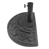 33 lb Half Round Heavy Duty Patio Market Umbrella Base Stand Weight for Outdoor