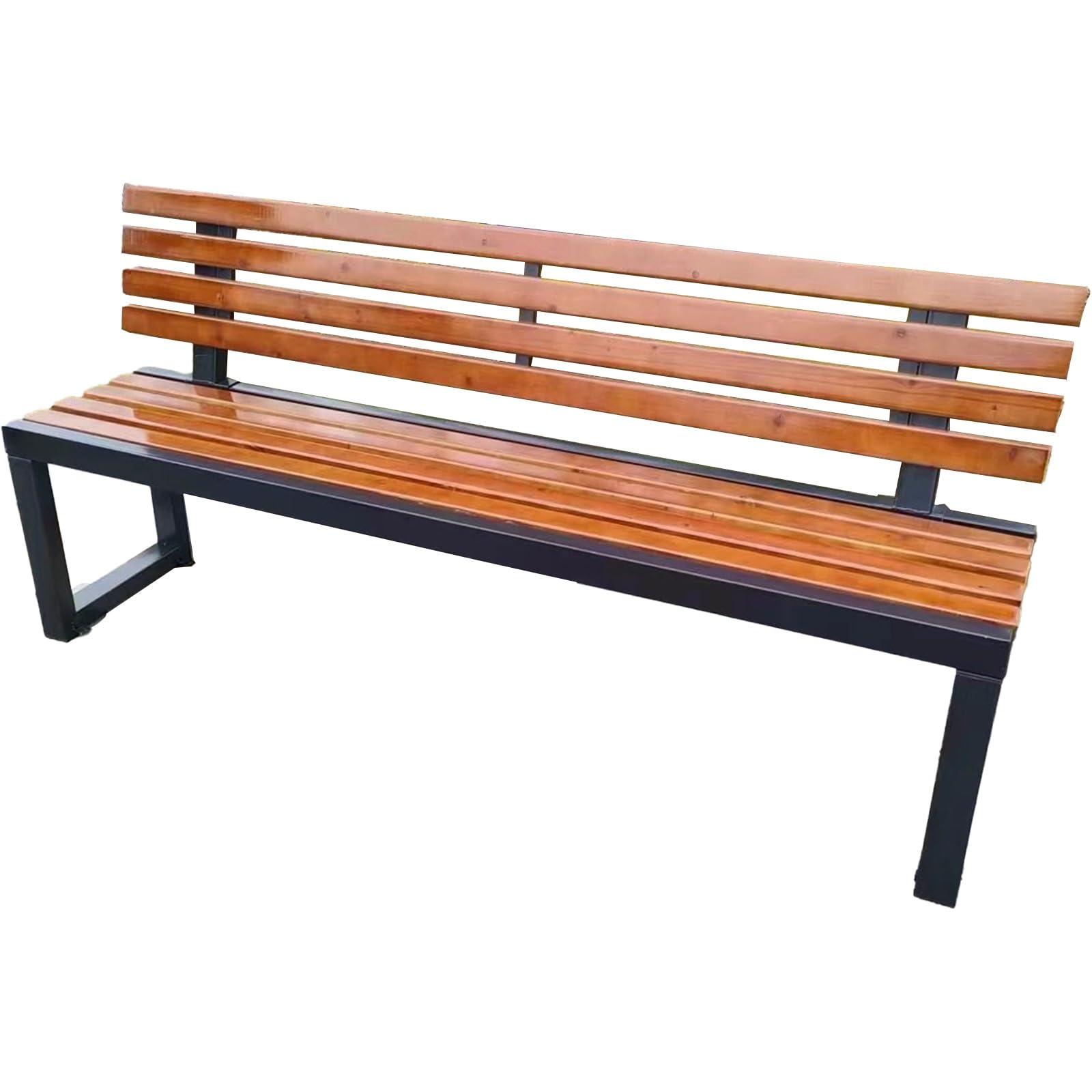 1.2m Outdoor Leisure Bench Plastic Wood Outdoor Bench Square Playground Park