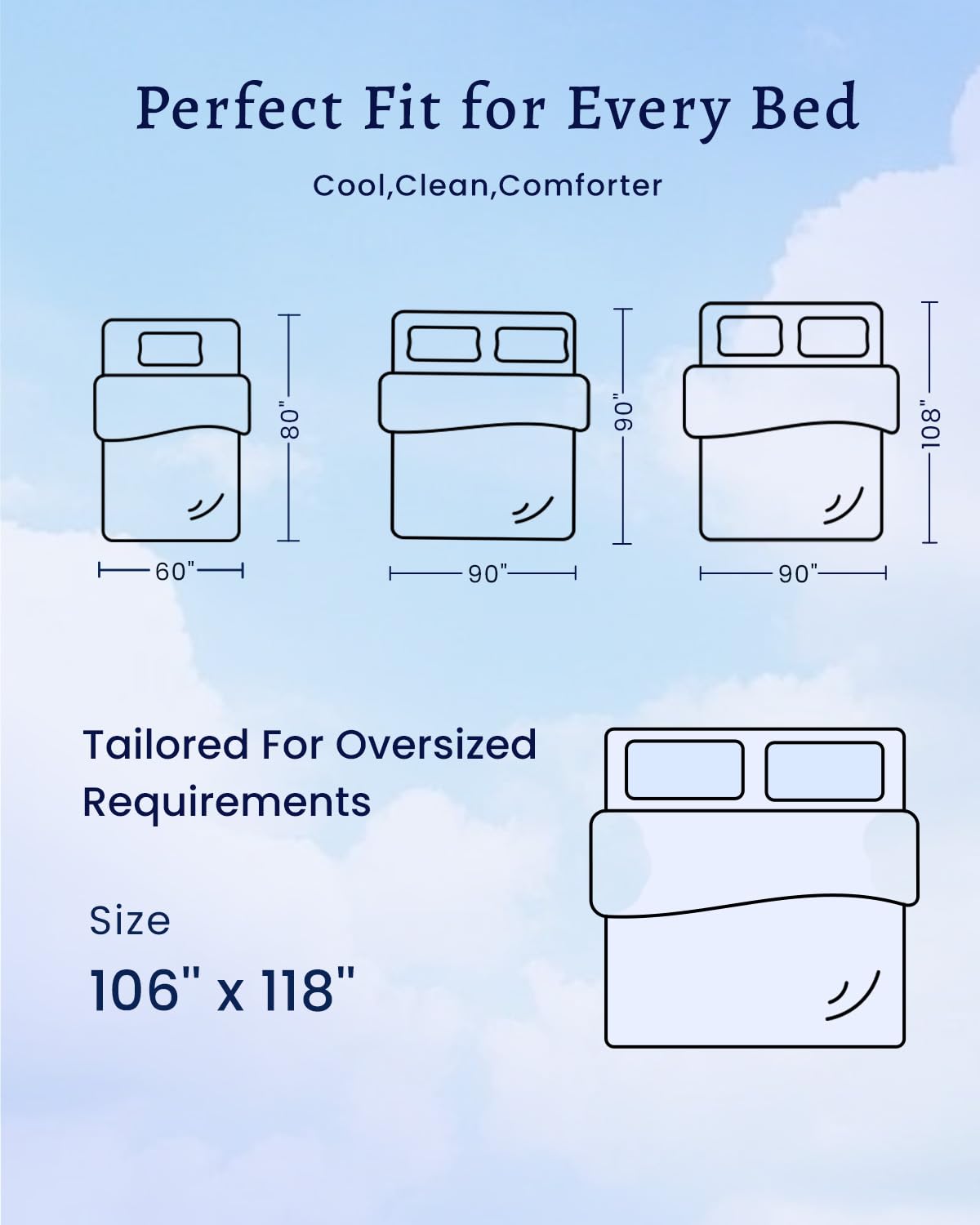 ZonLi Z-Magic Cooling Comforter, Hypoallergenic Bamboo Viscose, Lightweight Breathable Soft Summer Blanket for Hot Sleepers, Quickly Cooling Quilt for Night Sweats, All-Season, Blue, Twin 60"x80"