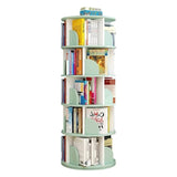 Round Bookshelf Wood Plastic Board Rack Bookcase Adult Kids Bookcase Modern