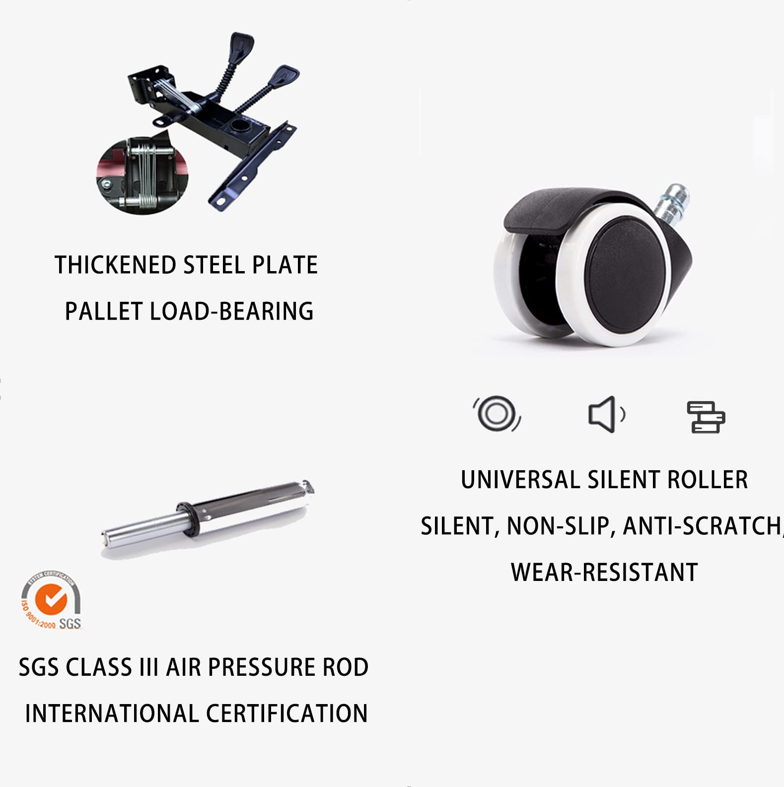 White Gaming Chair for Girls,Adult Computer Chair with Footrest