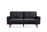 Velvet U shaped Sectional Sofa Couch with Storage Ottoman Convertibel