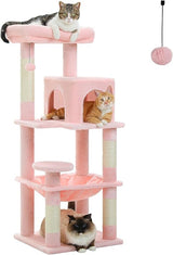 Multi Level Cat Tower with Large Metal Frame Hammock