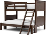 Demetrius Transitional Solid Wood Convertible Bunk Bed with Guard Rail and Ladder