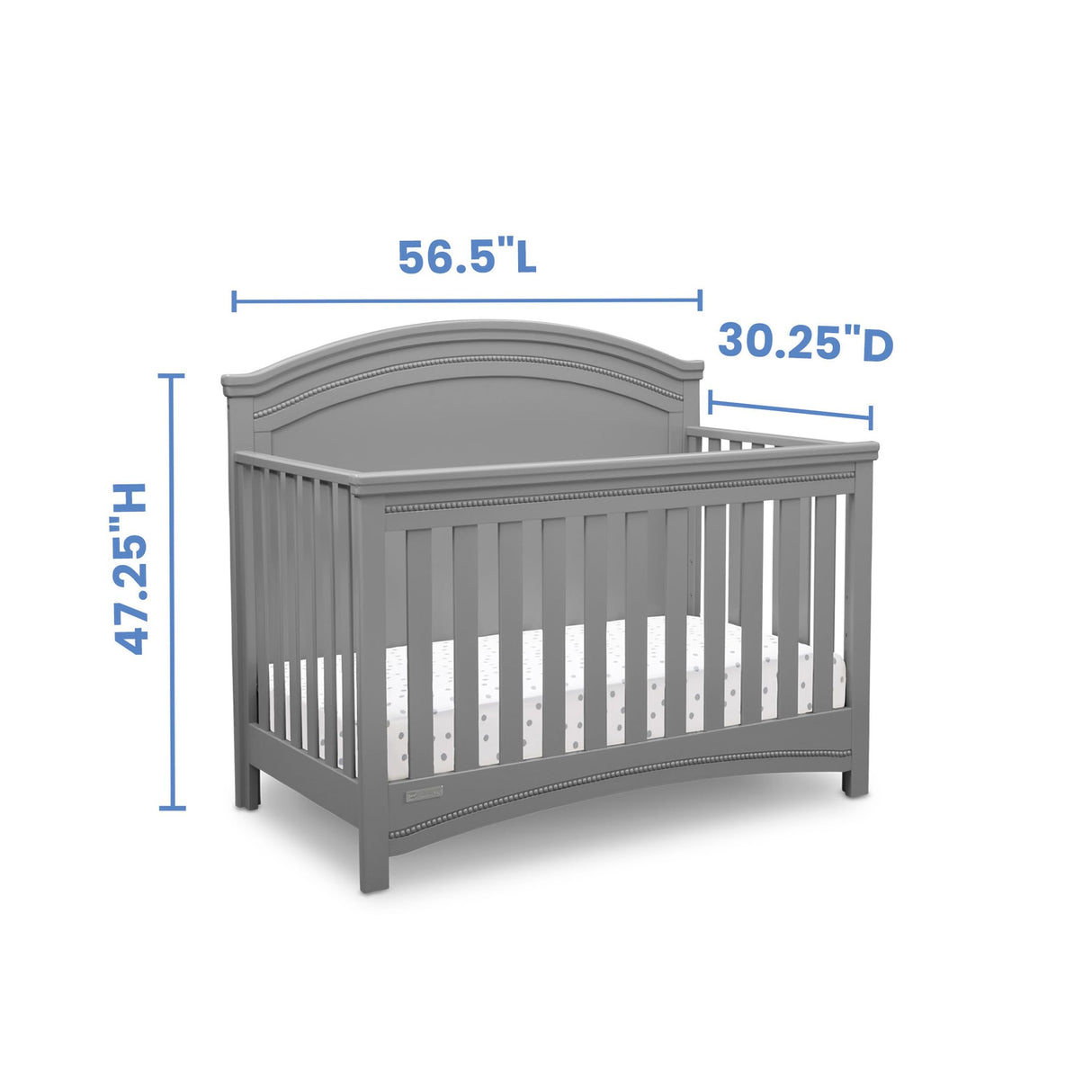 Simmons Kids SlumberTime Emma Convertible Crib N More, Grey