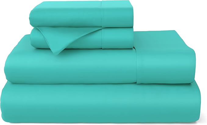 100% Rayon Derived from Bamboo Bed Sheet Set - Cooling, Breathable, Silky Soft 4-Piece