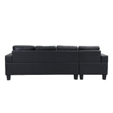 Sectional Sofa L-Shaped Couch Right Hand Chaise with 2 Pillow Upholstered Sofá