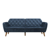 Tallulah Memory Foam Futon, Blue Velvet