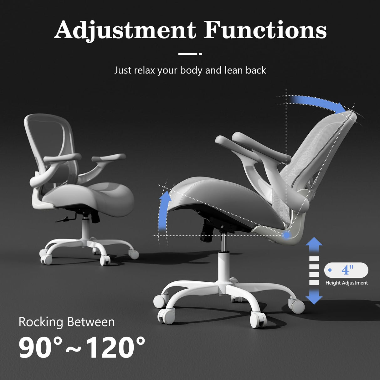 Ergonomic Office Chair with Memory Foam Seat and Adjustable Lumbar Support
