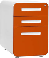 Stockpile 3 Drawer File Cabinet with Lock - Under Office Desk Metal Filing Cabinet,