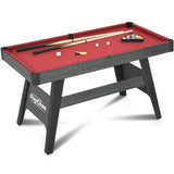 RayChee 4.5ft Portable Pool Table, Compact Billiards Table for Kids Teens Adults