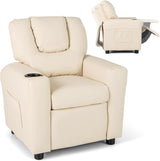 Kids Recliner Chair with Cup Holder, Toddler Furniture Children Armrest Sofa w/Headrest