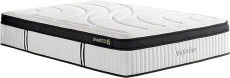 King Mattress, 14 Inch Hybrid Gel Memory Foam and Innerspring Mattress, Euro Top