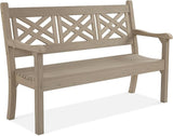 49''W All-Weather Poly Lumber Outdoor Bench – Grey