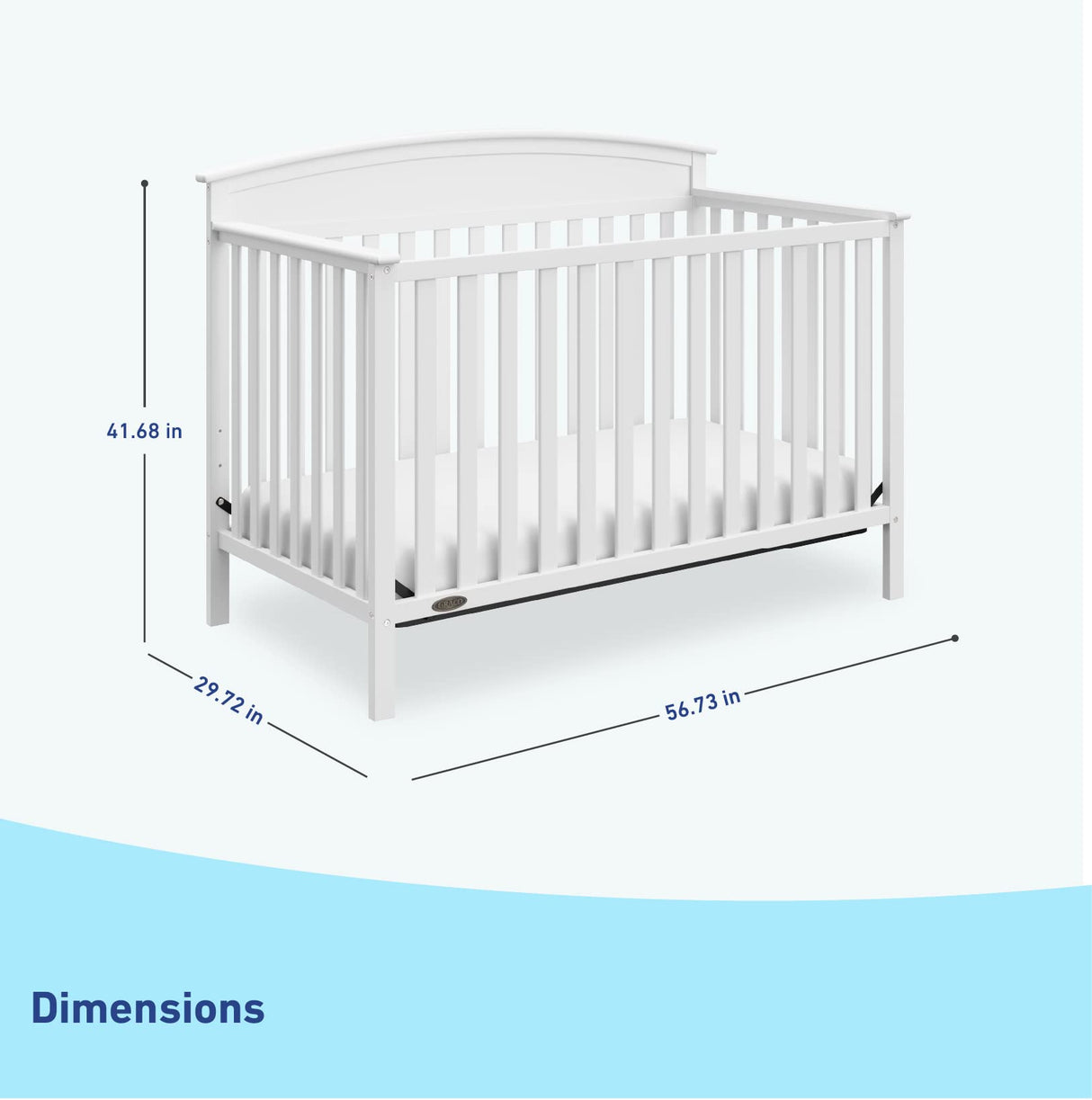 Benton 5-in-1 Convertible Crib (White) – GREENGUARD Gold Certified, Converts from Baby