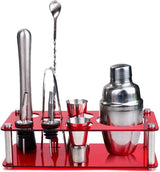 9 Piece Bartender Kit Cocktail Shaker Gift Set with Stand, Home Bar Set - Martini Shaker