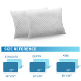 Shredded Memory Foam Pillows, Bed Pillows Queen Size Set of 2, Cooling Pillows for Sleeping,