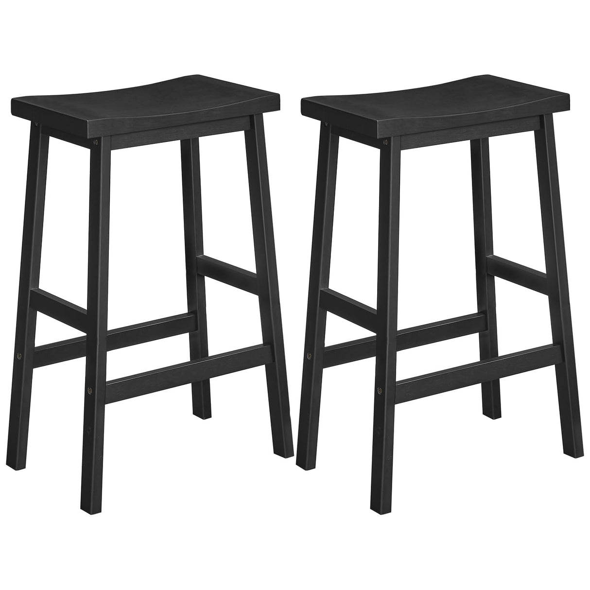 Bar Stool,Set of 2 Bar Stools, Bamboo Bar Chairs, 26 Inches Kitchen Counter Stools