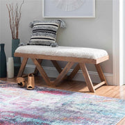 Furniture Linon Bryn Wood Upholstered Bench