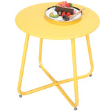 Yellow 18-inch Small Side Table End Table Coffee Table for Living Room Balcony Bedroom