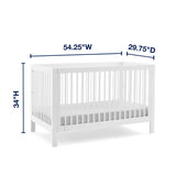 babyGap Charlie 6-in-1 Convertible Crib + Brannan Bear Bookcase with Bins + Brannan Bear Wall Shelf with 4 Hooks, Bianca White (Bundle)