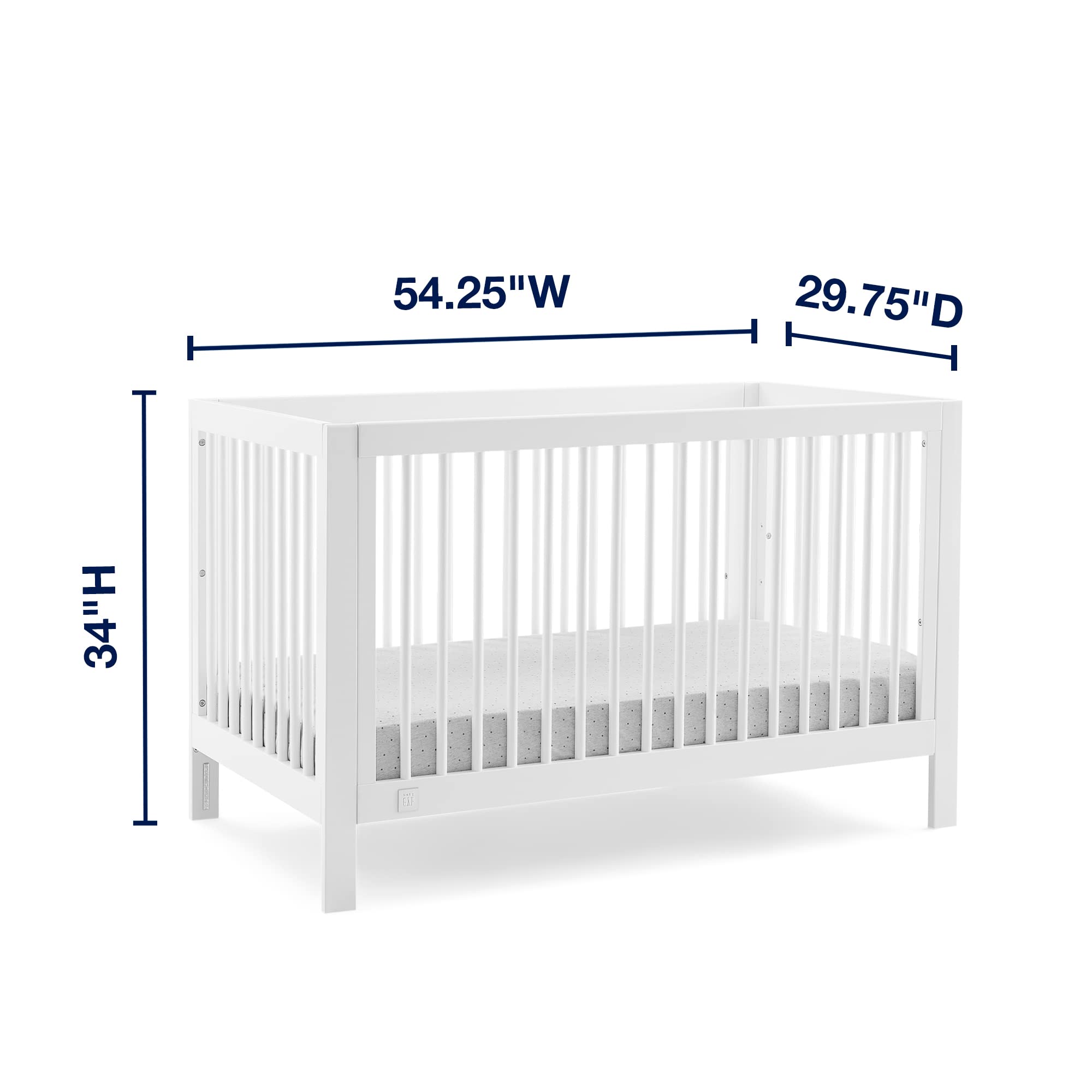 GAP babyGap Charlie 6-in-1 Convertible Crib - Greenguard Gold Certified, Navy