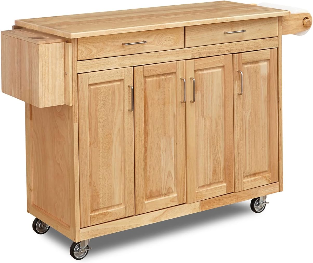 General Line Kitchen Mobile Cart with Drop Leaf Breakfast Bar