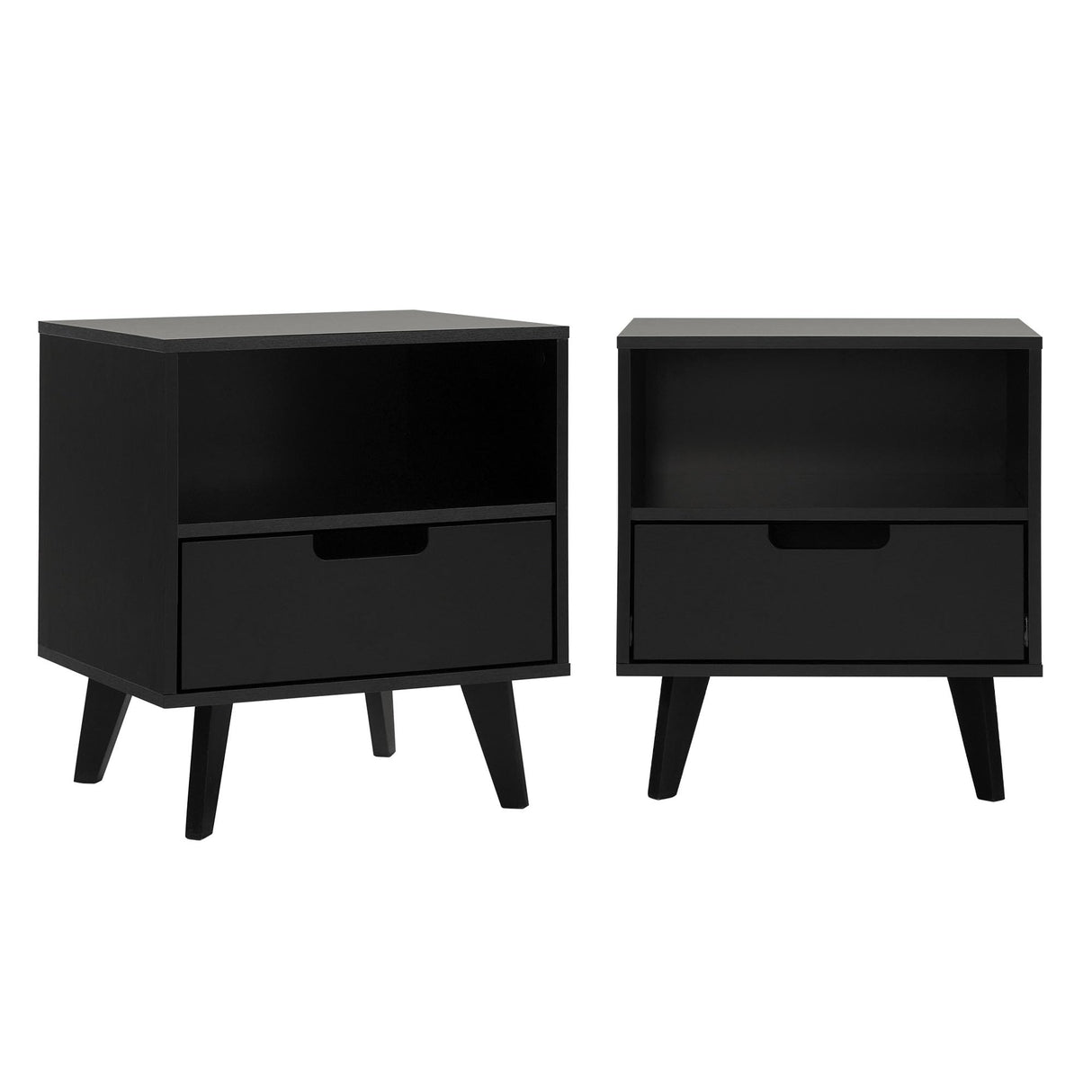 Mid-Century Modern 1-Drawer Nightstands