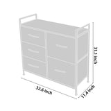 Wide Dresser Storage Tower with Sturdy Steel Frame