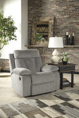 Mitchiner Contemporary Manual Rocker Recliner, Gray