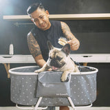Little Dipper Elevated Dog Bath Tub - Foldable & Portable Wash Station for Small to Medium Pets