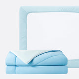 REST Save $129 on Evercool Comforter + Cooling Fitted Sheet Value Bundle - in Light Blue, Queen