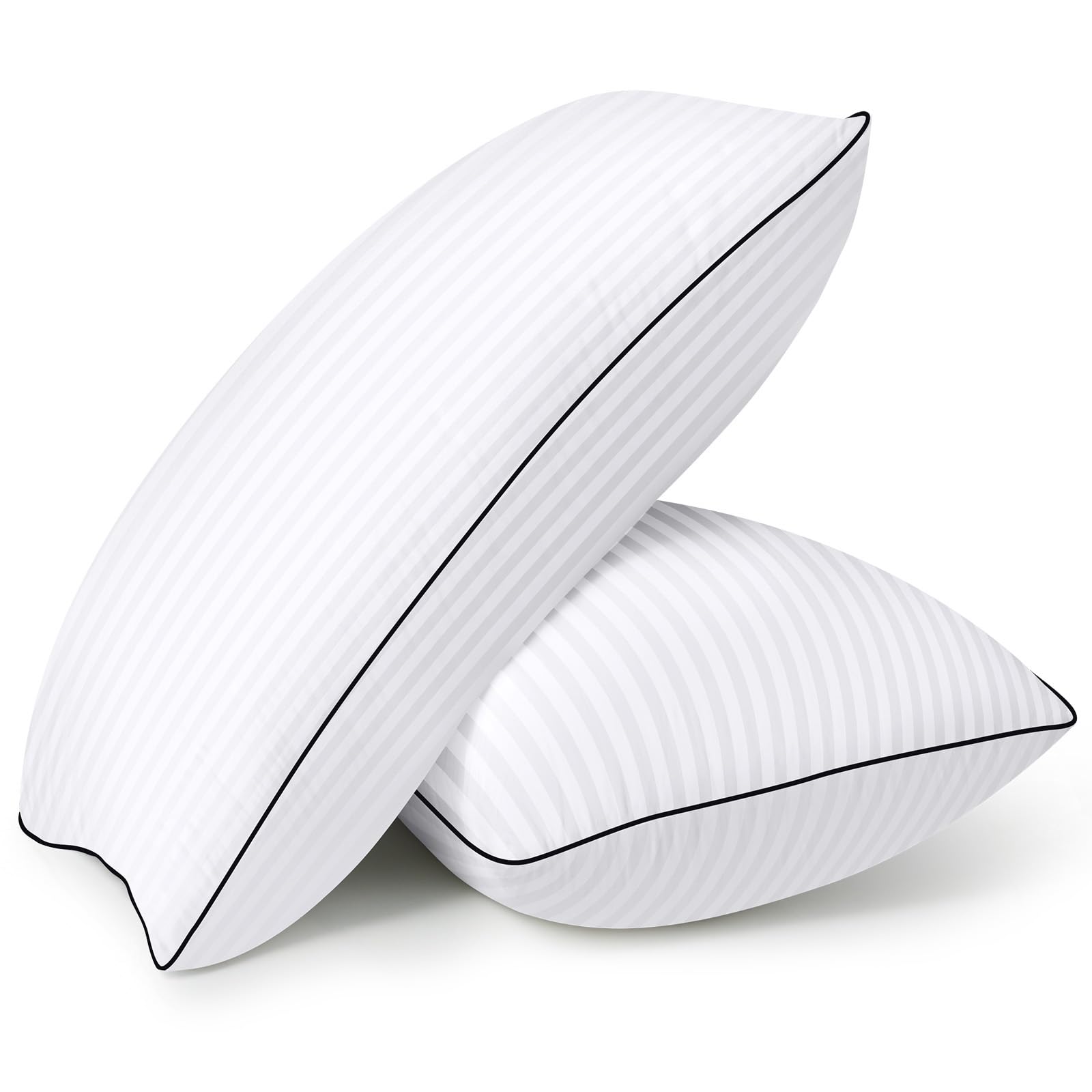 Bed Pillows Queen Size Set of 2, Soft and Supportive with Down Alternative Microfiber