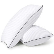 Bed Pillows Queen Size Set of 2, Soft and Supportive with Down Alternative Microfiber