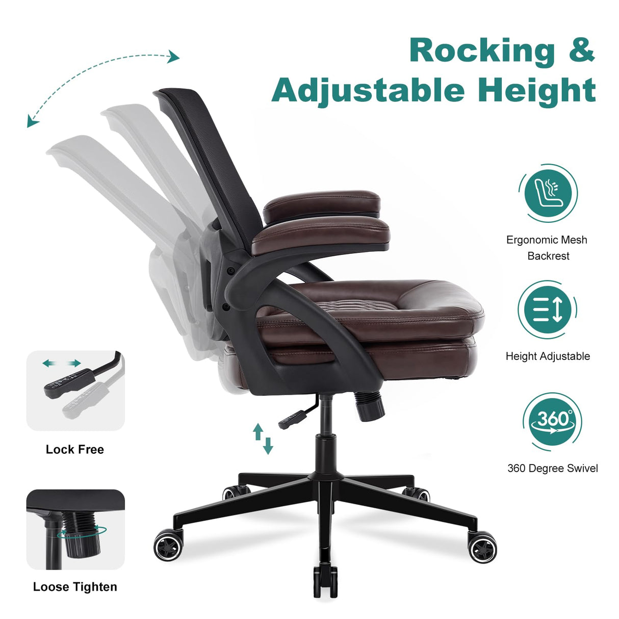 Big and Tall Office Chair - 500lbs Heavy Duty Ergonomic Desk Chair