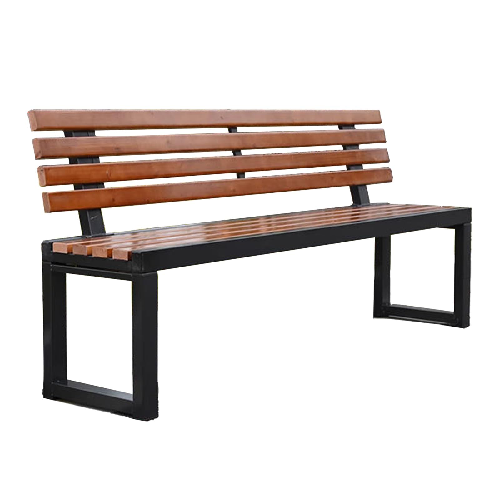 1 Meter Outdoor Park Chair Solid Wood Backrest Outdoor Square Leisure Bench Plastic