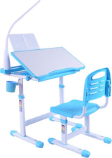 Desk and Chair Set Kids Art Desk Drafting Table Desk Set with Adjustable Height, 40