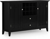 Bedford Solid Pine Wood 54 inch Rustic Sideboard Buffet Credenza in Dark Tobacco